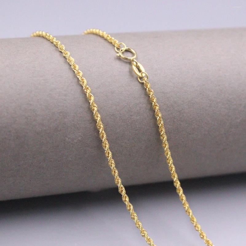 Chains AU750 Pure 18k Yellow Gold Lucky 2mm W Rope Chain Necklace / 15.7inch 17.7inch
Chains AU750 Pure 18k Yellow Gold Lucky 2mm W Rope Chain Necklace / 15.7inch 17.7inch