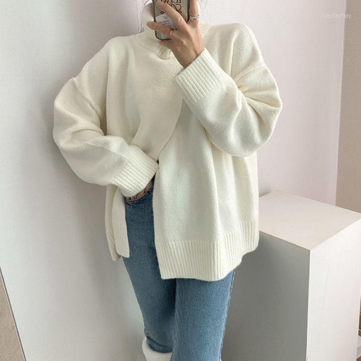 Women's Sweaters Autumn Winter Korean Turtleneck Split Sweater Women Knitted Casual Loose Pullover Jumpers Outwear Warm Knitwear, Black
Women's Sweaters Autumn Winter Korean Turtleneck Split Sweater Women Knitted Casual Loose Pullover Jumpers Outwear Warm Knitwear, Black