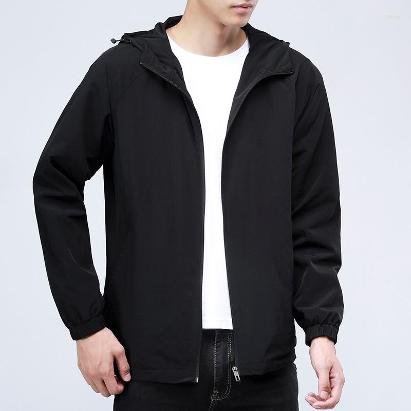 Men's Jackets Men Casual Jacket Spring Summer Hooded Windbreakers Solid Color Lightweight Coats Mens Fashion Thin Hoodie Male Clothes, Black
Men's Jackets Men Casual Jacket Spring Summer Hooded Windbreakers Solid Color Lightweight Coats Mens Fashion Thin Hoodie Male Clothes, Black