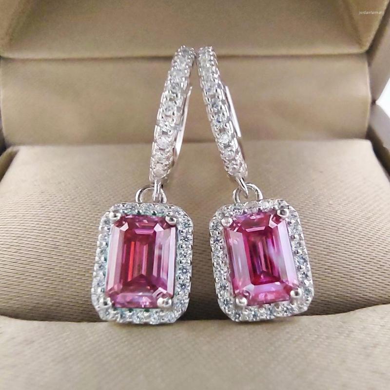 Dangle Earrings Luomansi 1CT 2CT 6X8MM Pink Green Emerald Cut Moissanite Pass Diamond Test - S925 Silver Girl Jewelry Wedding Gift
Dangle Earrings Luomansi 1CT 2CT 6X8MM Pink Green Emerald Cut Moissanite Pass Diamond Test - S925 Silver Girl Jewelry Wedding Gift