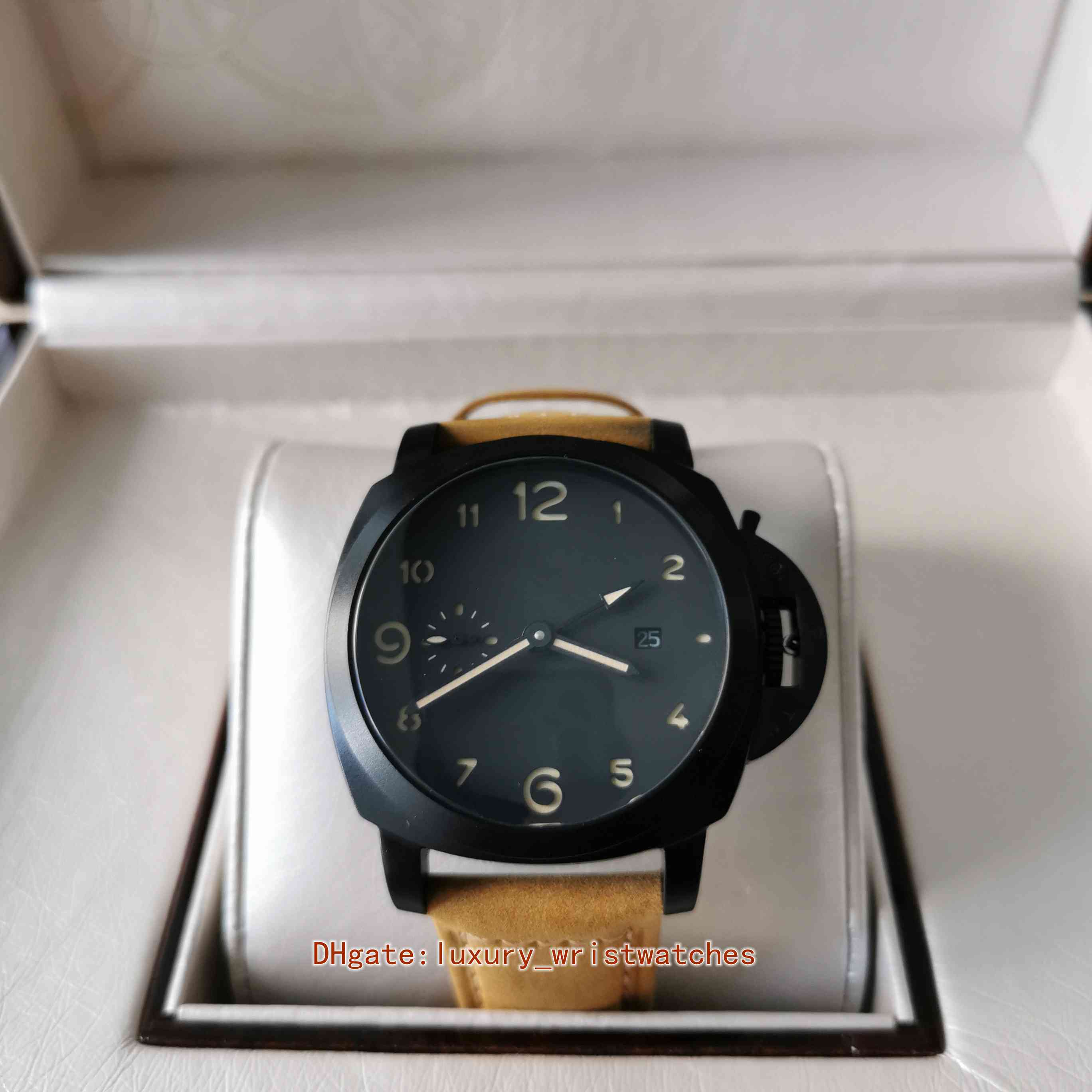 Perfect mens watches P 01441 44mm Black PVD Ceramic Leather Bands Strap Sapphire LumiNova Back transparent Automatic mechanical Movement men watch wristwatches, No box papers
Perfect mens watches P 01441 44mm Black PVD Ceramic Leather Bands Strap Sapphire LumiNova Back transparent Automatic mechanical Movement men watch wristwatches, No box papers