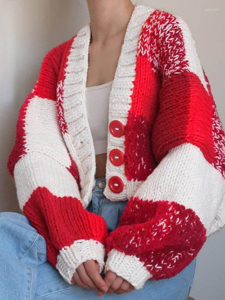 Women's Knits Fashion V Neck Button Up Red Plaid Knitted Cardigan Women 2022 Autumn Casual Long Sleeve Sweater Vintage Warm Ladies Clothes
Women's Knits Fashion V Neck Button Up Red Plaid Knitted Cardigan Women 2022 Autumn Casual Long Sleeve Sweater Vintage Warm Ladies Clothes