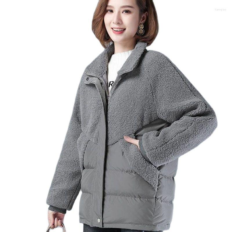 Women's Trench Coats Thicken Female Cotton Jacket 2022 Autumn Winter Loose Imitate Sheep Lamb Hair Folder Lnside Lining Women's Coat, Grey
Women's Trench Coats Thicken Female Cotton Jacket 2022 Autumn Winter Loose Imitate Sheep Lamb Hair Folder Lnside Lining Women's Coat, Grey