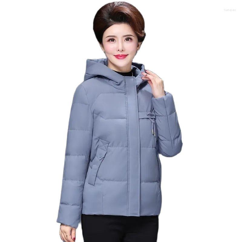 Women's Trench Coats Middle-Aged Mother Down Cotton Short Solid Color Ladies Jacket Autumn Winter Loose Hooded Fashion Keep Warm Female Coat, Blue
Women's Trench Coats Middle-Aged Mother Down Cotton Short Solid Color Ladies Jacket Autumn Winter Loose Hooded Fashion Keep Warm Female Coat, Blue