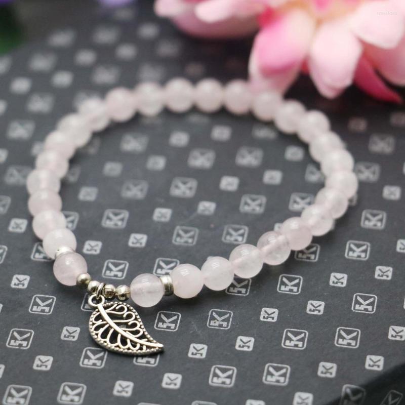 Strand 6mm Natural Stone Pink CryStal Beads Opal Chalcedony Bracelet Hand Chain For Women Girls Pendant Lucky Leaf Jewelry Design
Strand 6mm Natural Stone Pink CryStal Beads Opal Chalcedony Bracelet Hand Chain For Women Girls Pendant Lucky Leaf Jewelry Design