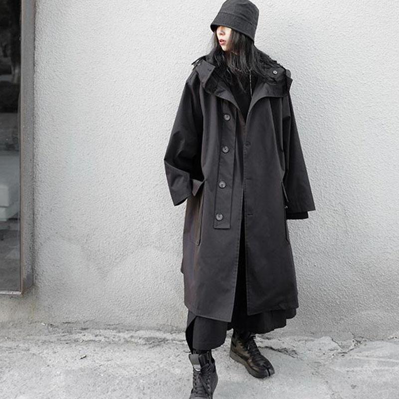 Women' Trench Coats Ladies Coat Spring And Autumn Solid Color Hooded Collar Single Breasted Trendsetter, Black
Women' Trench Coats Ladies Coat Spring And Autumn Solid Color Hooded Collar Single Breasted Trendsetter, Black