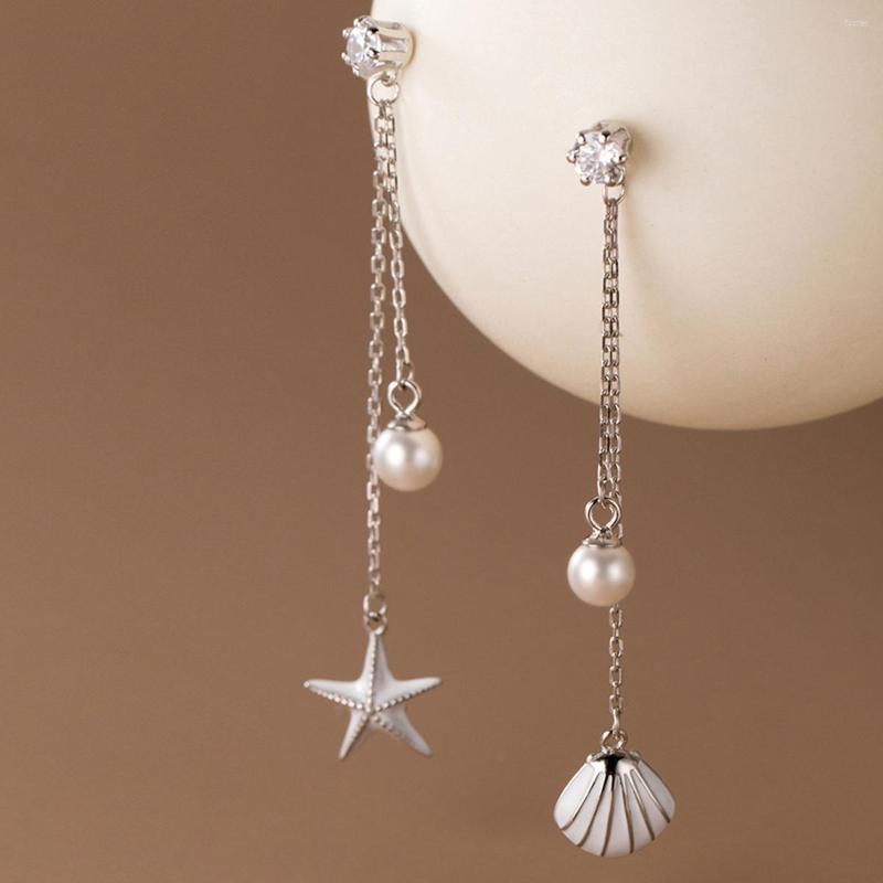 Dangle Earrings 925 Sterling Silver Jewelry Charm Pearl Shell Starfish Drop For Women Long Tassel Wedding Birthday Gift
Dangle Earrings 925 Sterling Silver Jewelry Charm Pearl Shell Starfish Drop For Women Long Tassel Wedding Birthday Gift