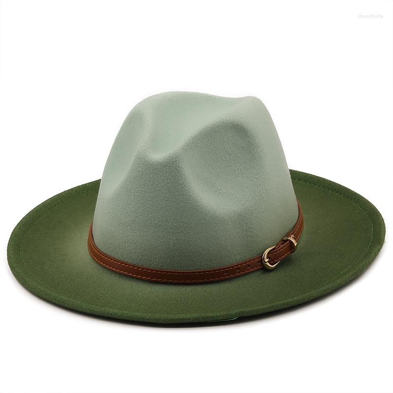 Berets Vintage Panama Jazz Wide Brim Fedora Hats Autumn And Winter Gradient Ramp Or Wedding Casual Caps For Women Men
Berets Vintage Panama Jazz Wide Brim Fedora Hats Autumn And Winter Gradient Ramp Or Wedding Casual Caps For Women Men