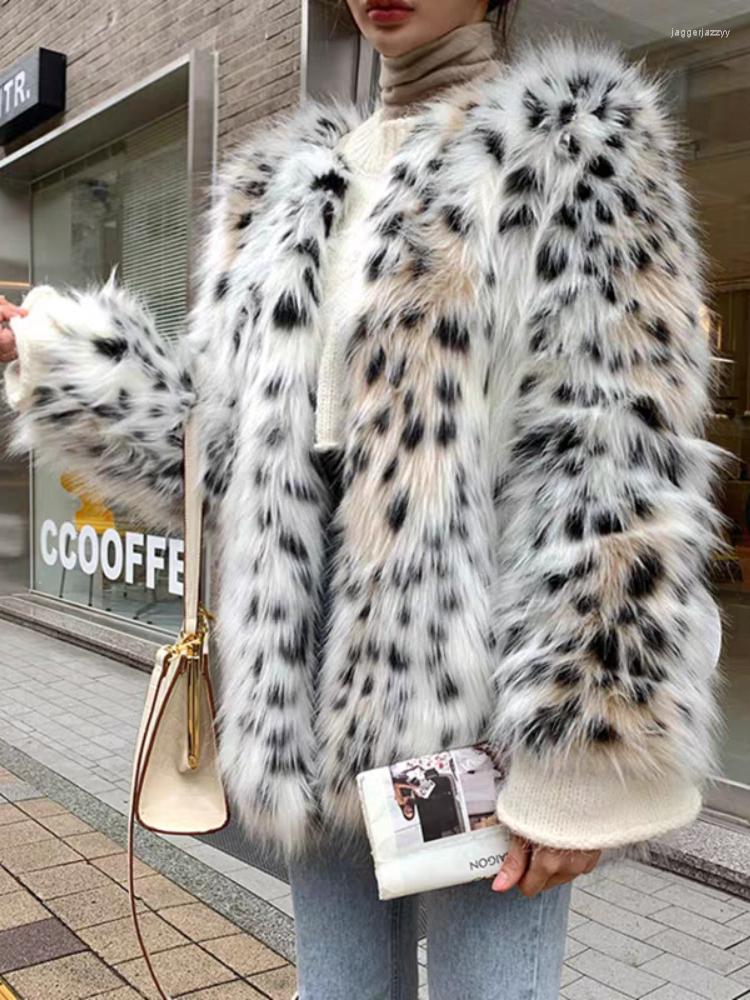 Women's Fur Faux Coat Spotted Leopard Print Winter 2022 For Women Fashion Elegant Thick Warm O-Neck Pockets Long Plush Jacket, Black and yellow
Women's Fur Faux Coat Spotted Leopard Print Winter 2022 For Women Fashion Elegant Thick Warm O-Neck Pockets Long Plush Jacket, Black and yellow