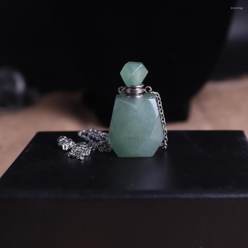 Chains Green Aventurine Perfume Bottle Natural Stone Crystal Pendant Necklace Chakra Energy Pendulum Charms Jewelry Women Creative Gift
Chains Green Aventurine Perfume Bottle Natural Stone Crystal Pendant Necklace Chakra Energy Pendulum Charms Jewelry Women Creative Gift
