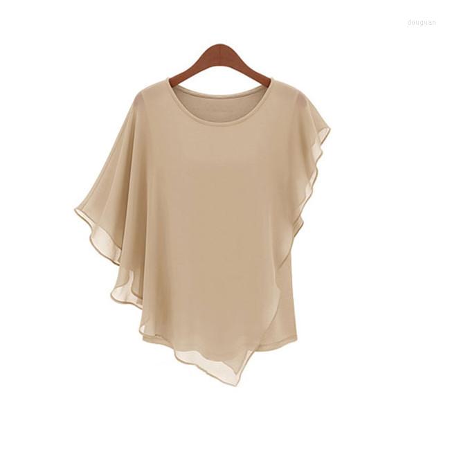 Women's T Shirts Summer Chiffon Women Short Sleeve Shirt Fashion Irregular Solid Color Loose Casual Female Ruffle Batwing Tops Tee, Green
Women's T Shirts Summer Chiffon Women Short Sleeve Shirt Fashion Irregular Solid Color Loose Casual Female Ruffle Batwing Tops Tee, Green