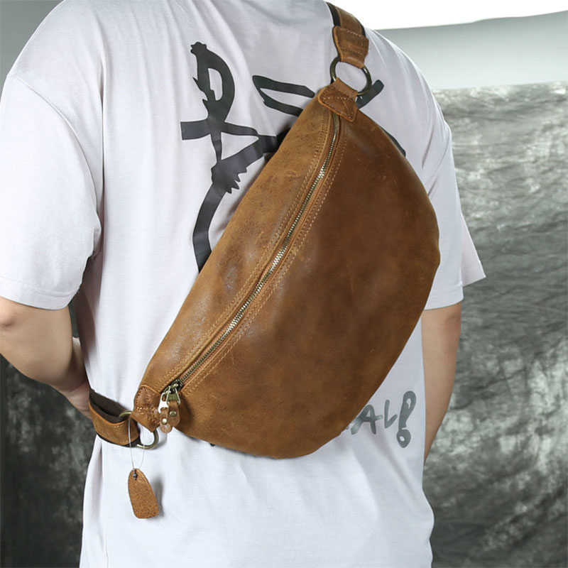 Lachiour Men Genuine Leather Waist Packs Large Crazy Horse Cowhide Fanny Male Motor Cycling Shoulder Bag 221101, Coffee
Lachiour Men Genuine Leather Waist Packs Large Crazy Horse Cowhide Fanny Male Motor Cycling Shoulder Bag 221101, Coffee