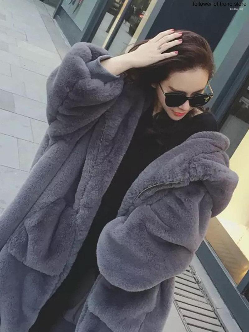 Women's Fur Rex Thick Long Loose Hooded Coat X Oversize Ladies Faux Warm Zipper Jacket Warm., Blue
Women's Fur Rex Thick Long Loose Hooded Coat X Oversize Ladies Faux Warm Zipper Jacket Warm., Blue