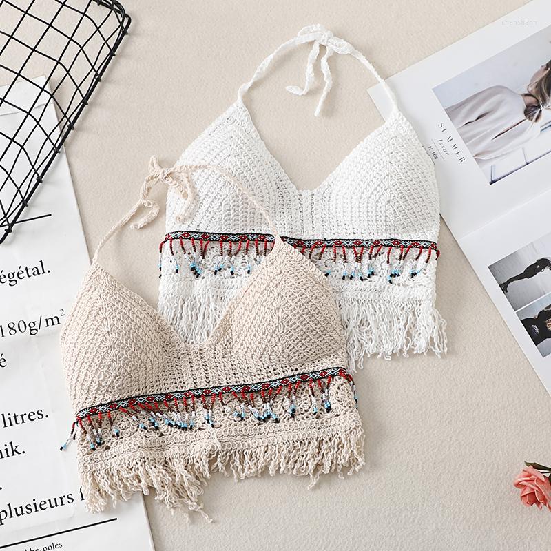Women's Tanks Bohemian Woman Clothes Sexy Hollow Out Knitted Vest Short Suspender For Beach Vacation 2022 Summer Ladies Versatile Crop Top
Women's Tanks Bohemian Woman Clothes Sexy Hollow Out Knitted Vest Short Suspender For Beach Vacation 2022 Summer Ladies Versatile Crop Top