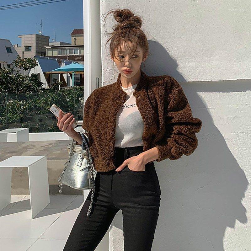 Women' Fur Winter Women Faux Warm Short Coats Fashion Solid Long Sleeve Buttons Plush Jackets Female Soft Furry Teddy Autumn Outerwear, Black
Women' Fur Winter Women Faux Warm Short Coats Fashion Solid Long Sleeve Buttons Plush Jackets Female Soft Furry Teddy Autumn Outerwear, Black