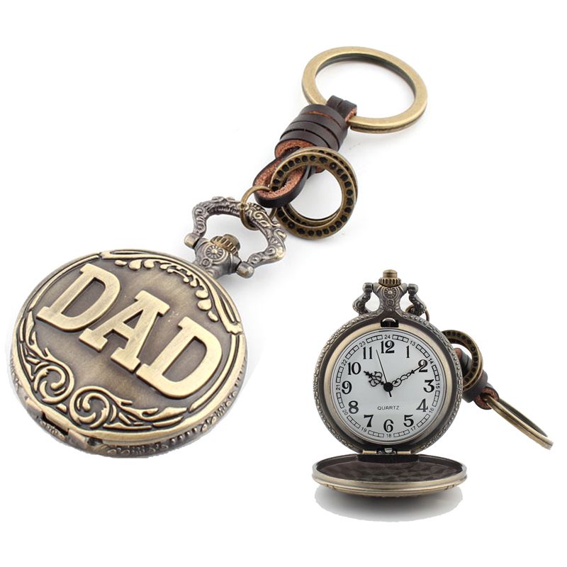 DAD Pocket Watch Keychains Vintage Leather Pendant Quartz Watch Keyring Father's Day Christmas Gift RRA407
DAD Pocket Watch Keychains Vintage Leather Pendant Quartz Watch Keyring Father's Day Christmas Gift RRA407