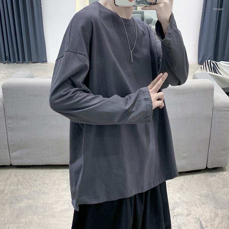 Men' T Shirts Spring Multicolor Cotton T-shirt Men Fashion Solid Color Casual O-neck Shirt Korean Loose Long-sleeved Mens Tops, Black
Men' T Shirts Spring Multicolor Cotton T-shirt Men Fashion Solid Color Casual O-neck Shirt Korean Loose Long-sleeved Mens Tops, Black