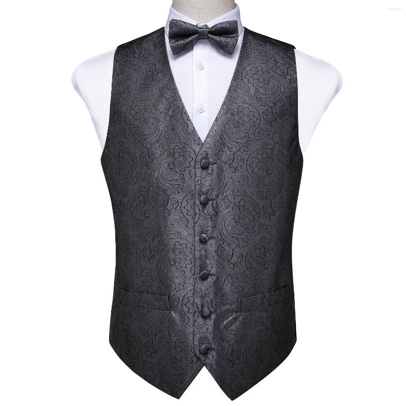 Men' Vests V-neck Men Black Paisley Suit Vest Silk Waistcoat Formal Bowties Cufflinks Pocket Square Set Wedding J-0117 Barry.wang Male
Men' Vests V-neck Men Black Paisley Suit Vest Silk Waistcoat Formal Bowties Cufflinks Pocket Square Set Wedding J-0117 Barry.wang Male