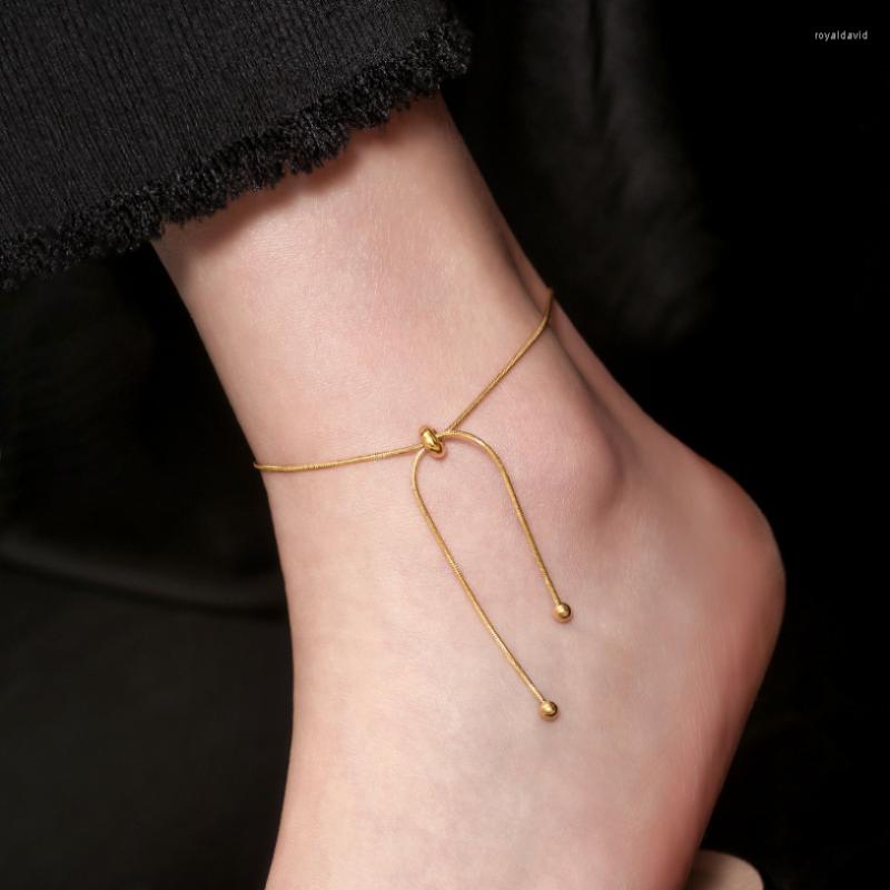 Anklets 316L Stainless Steel Fashion Jewelry Minimalism Casual Elastic Buckle Stretch Charm Snake Bone Chain Anklet For Women
Anklets 316L Stainless Steel Fashion Jewelry Minimalism Casual Elastic Buckle Stretch Charm Snake Bone Chain Anklet For Women