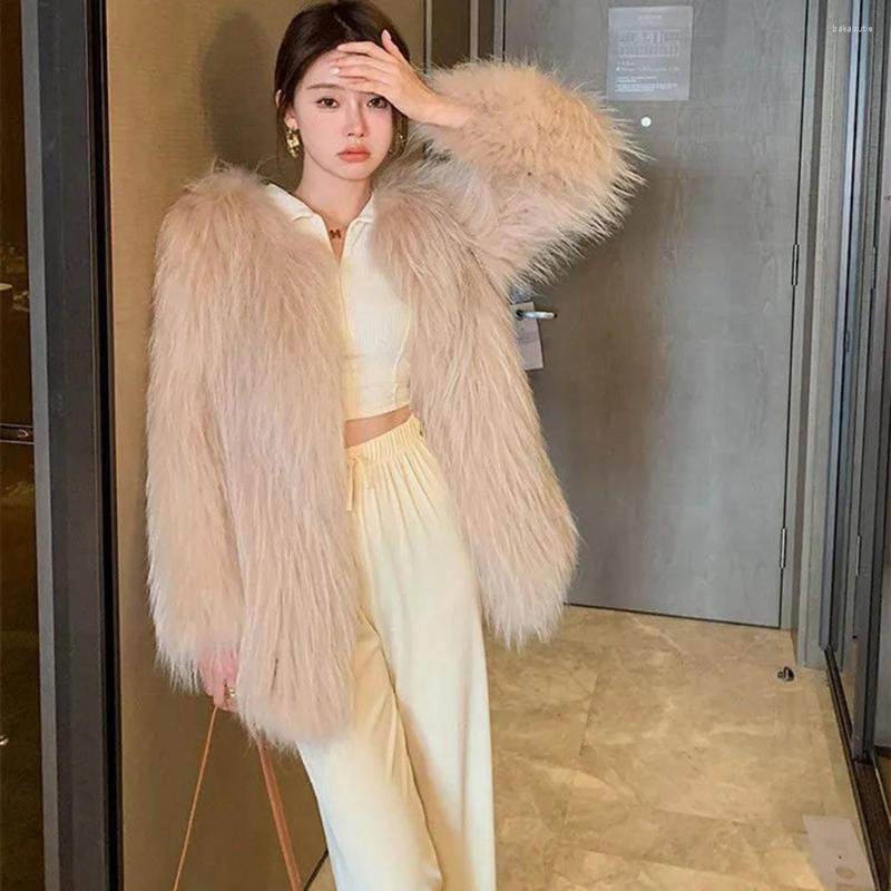 Women' Fur 2022 Winter Women' Imitate Raccoon Hair Woven Faux Coat Female Mid-length Elegant Jacket Casual Warm Trend Outwear, White
Women' Fur 2022 Winter Women' Imitate Raccoon Hair Woven Faux Coat Female Mid-length Elegant Jacket Casual Warm Trend Outwear, White