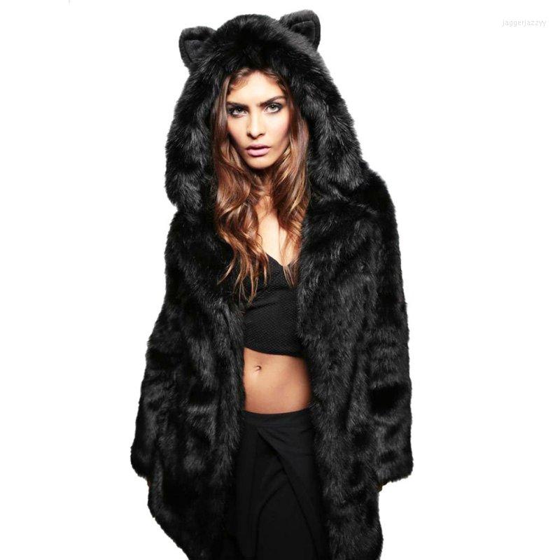 Women' Fur Women Winter Coat Lady Elegant Solid Lovely Warm Slim Long Sleeve Faux Jacket With Hooded, White
Women' Fur Women Winter Coat Lady Elegant Solid Lovely Warm Slim Long Sleeve Faux Jacket With Hooded, White