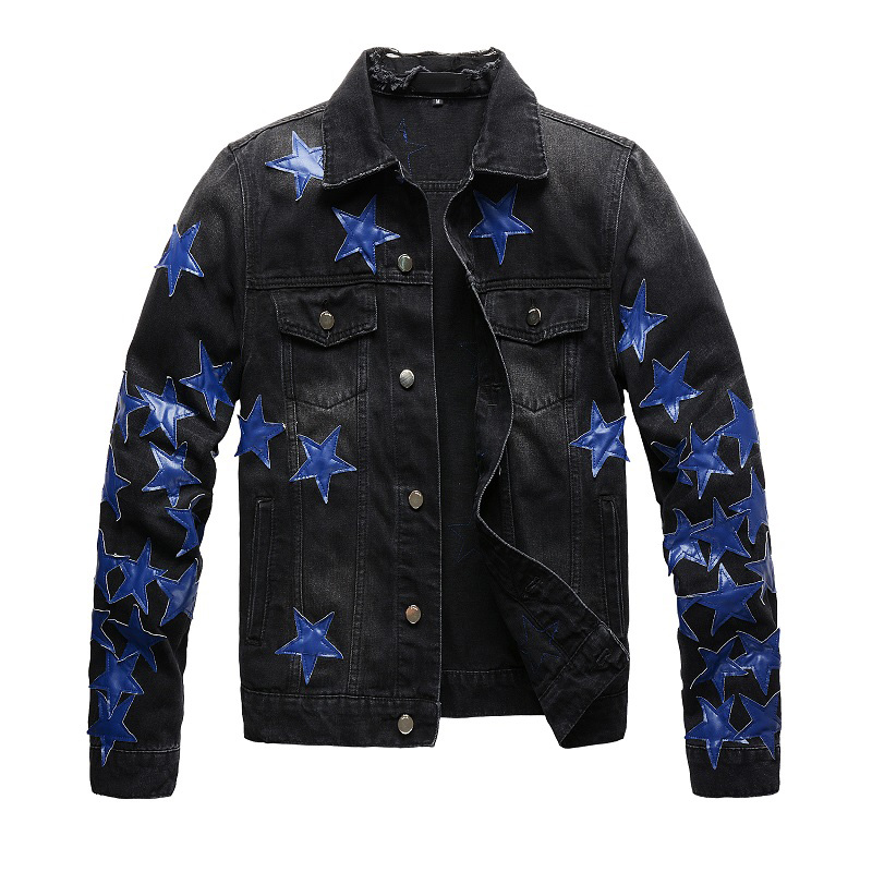 Jeans Jackets Coats European Jean Coat Hombre Star Men Embroidery Patchwork Ripped For Trend Brand Motorcycle Tops
Jeans Jackets Coats European Jean Coat Hombre Star Men Embroidery Patchwork Ripped For Trend Brand Motorcycle Tops