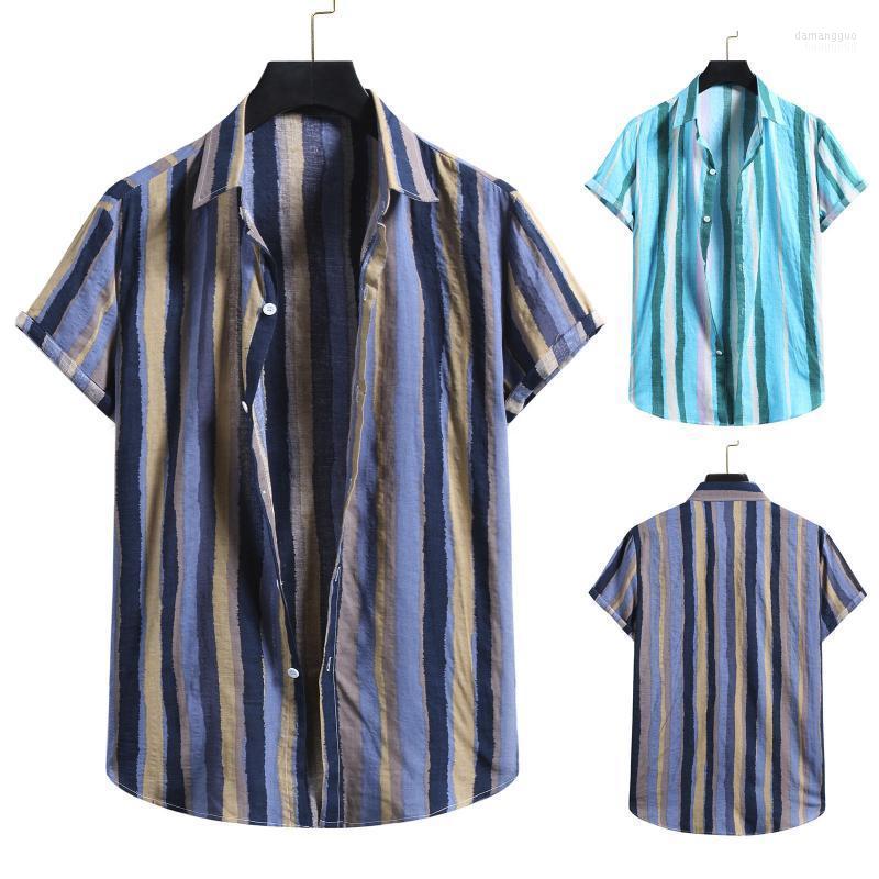 Men' Casual Shirts Men' Men Stripe Slim Fit Dress Cotton Linen Print Short Sleeve Button Shirt Mens Fashion Blouse Top Vetement Homme, Blue
Men' Casual Shirts Men' Men Stripe Slim Fit Dress Cotton Linen Print Short Sleeve Button Shirt Mens Fashion Blouse Top Vetement Homme, Blue
