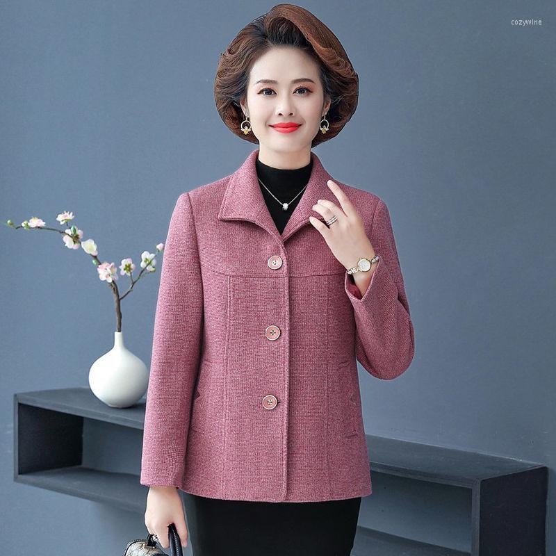 Women's Wool 2022 Women Autumn Winter Woolen Coat Fashion Short Middle-Elderly Add Cotton Thicken Outwear Female Casual Top R840, Green
Women's Wool 2022 Women Autumn Winter Woolen Coat Fashion Short Middle-Elderly Add Cotton Thicken Outwear Female Casual Top R840, Green