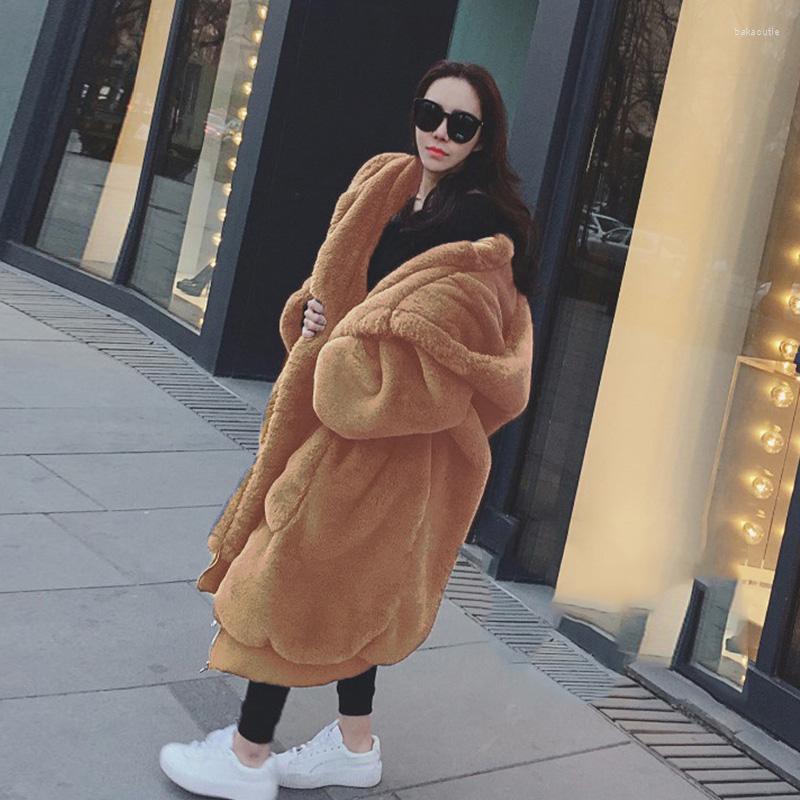 Women' Fur 2022 Autumn Winter Imitation Rex Faux Coat Women' Fashion Thickened Mid-Length Hooded Warm Coats Female, Khaki 
Women' Fur 2022 Autumn Winter Imitation Rex Faux Coat Women' Fashion Thickened Mid-Length Hooded Warm Coats Female, Khaki