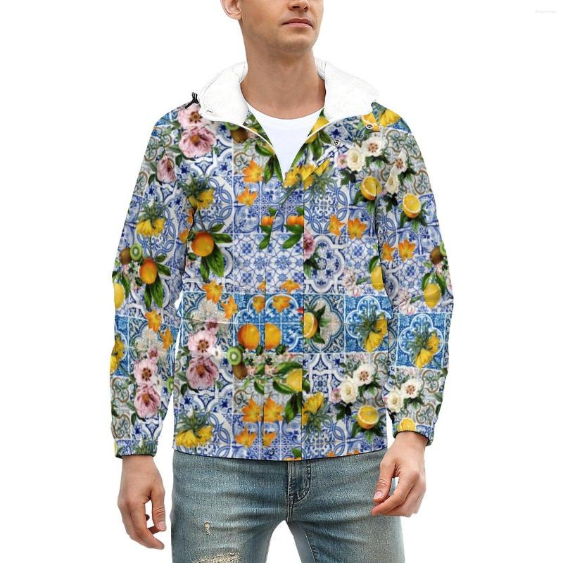 Men' Jackets Yellow Lemon Warm Tiles With Flowers Zipper Winter Coats Male Trendy Casual Jacket Graphic Outdoor Oversize Windbreak, Style-3
Men' Jackets Yellow Lemon Warm Tiles With Flowers Zipper Winter Coats Male Trendy Casual Jacket Graphic Outdoor Oversize Windbreak, Style-3