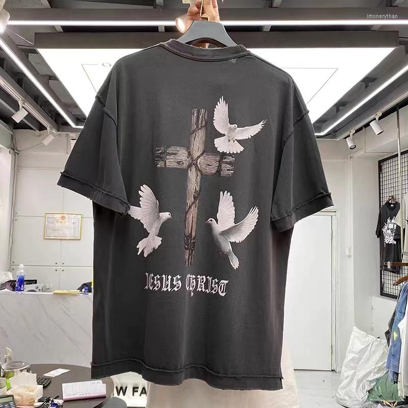 Men's T Shirts Washed Worn-out Printed High Vintage Street Short-sleeved T-shirt, Apricot color
Men's T Shirts Washed Worn-out Printed High Vintage Street Short-sleeved T-shirt, Apricot color