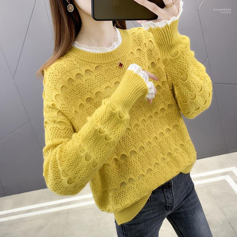 Women' Sweaters Women' Yellow Lace Loose Ladies Knitwear Spring Autumn Hollow Vetement Femme Lady' Pull Clothing Pullovers
Women' Sweaters Women' Yellow Lace Loose Ladies Knitwear Spring Autumn Hollow Vetement Femme Lady' Pull Clothing Pullovers