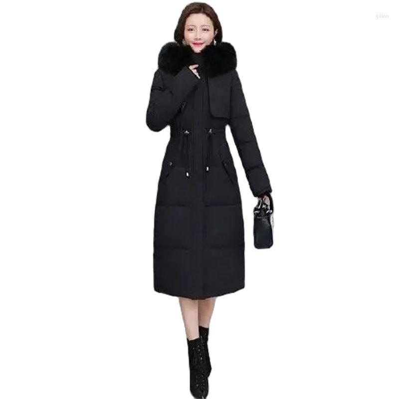 Women' Trench Coats Down Padded Jacket Women Long Section 2022 Winter Over-the-knee Thick Coat Female Slim Loose Big Fur Collar A409, White 1
Women' Trench Coats Down Padded Jacket Women Long Section 2022 Winter Over-the-knee Thick Coat Female Slim Loose Big Fur Collar A409, White 1