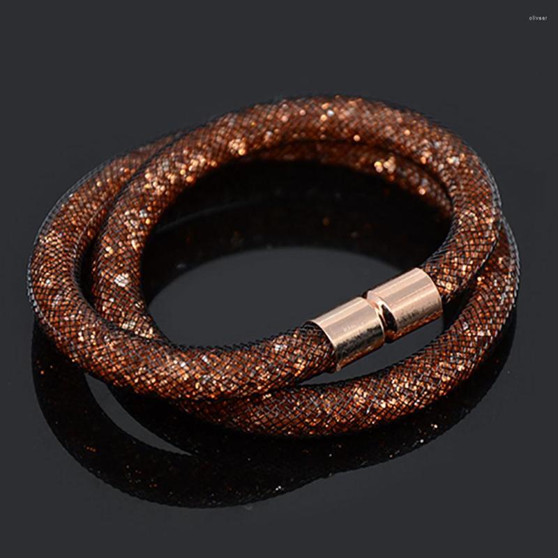 Charm Bracelets Chanfar Handmade Small Resin Crystal Filled Tube Mesh Double Magnetic Clasp Bracelet Jewelry For Woman
Charm Bracelets Chanfar Handmade Small Resin Crystal Filled Tube Mesh Double Magnetic Clasp Bracelet Jewelry For Woman
