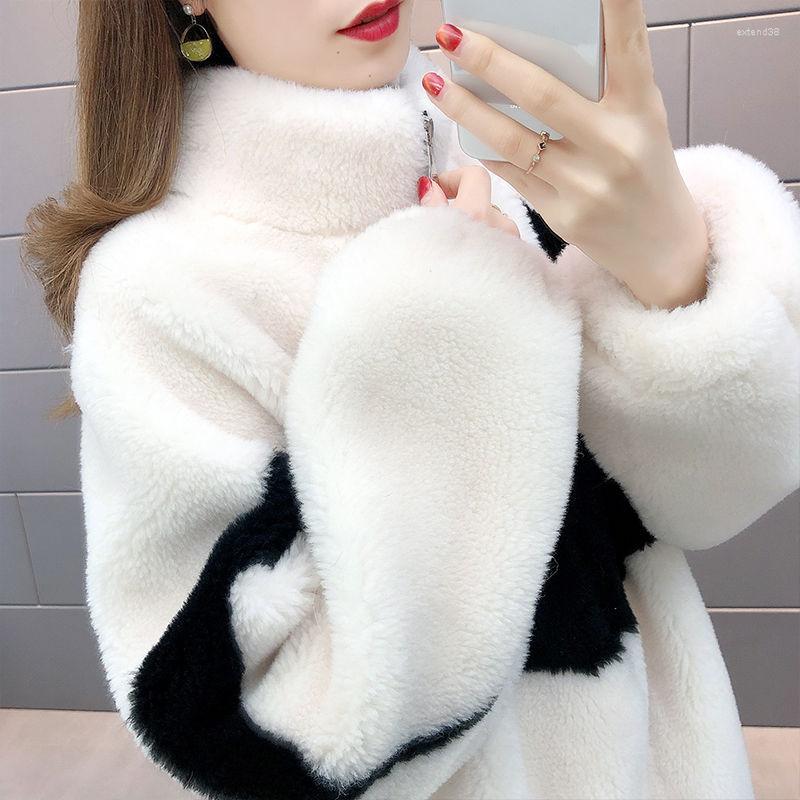 Women' Fur Winter Plus Cotton Faux Coat Lambswool Furry Stand Collar Bomber Jacket Cardigan Zipper Parka Tops Thickened Outwear, White
Women' Fur Winter Plus Cotton Faux Coat Lambswool Furry Stand Collar Bomber Jacket Cardigan Zipper Parka Tops Thickened Outwear, White