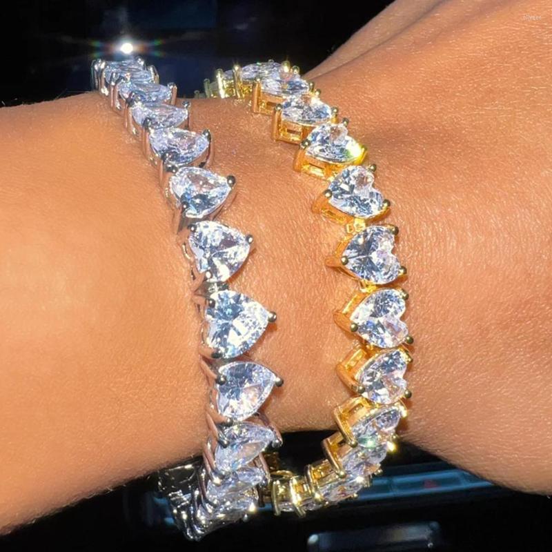 Link Bracelets Trendy Iced Out Full Rhinestones Heart Bracelet For Women Bling Love Hand Tennis Chain Hip Hop Jewelry
Link Bracelets Trendy Iced Out Full Rhinestones Heart Bracelet For Women Bling Love Hand Tennis Chain Hip Hop Jewelry