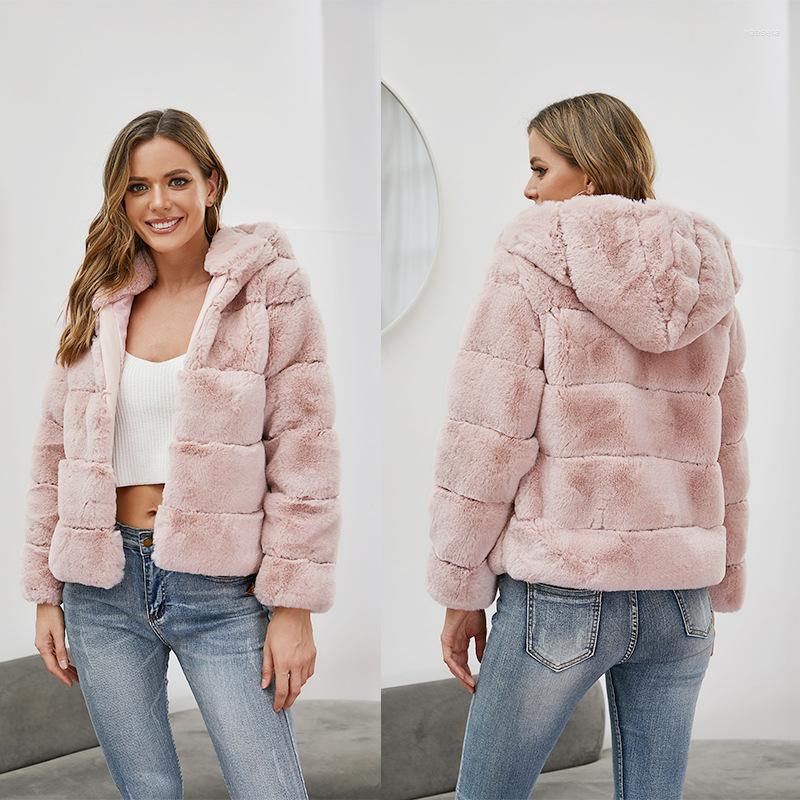 Women' Fur Faux Ladies Autumn And Winter Warm Jacket European American Short Solid Color Loose Horizontal Hooded Coat, White
Women' Fur Faux Ladies Autumn And Winter Warm Jacket European American Short Solid Color Loose Horizontal Hooded Coat, White