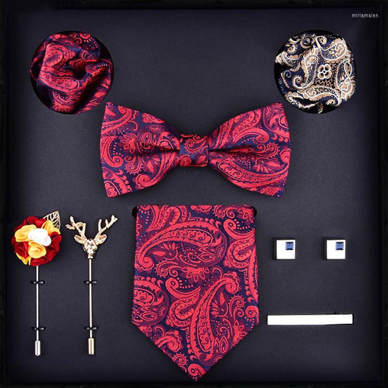 Bow Ties Fashion 8CM Man Tie Neckties Hanky Cuff-link Clip Brooch Ten Suits Black Red Gravata Upscale Festival Wedding Gift
Bow Ties Fashion 8CM Man Tie Neckties Hanky Cuff-link Clip Brooch Ten Suits Black Red Gravata Upscale Festival Wedding Gift