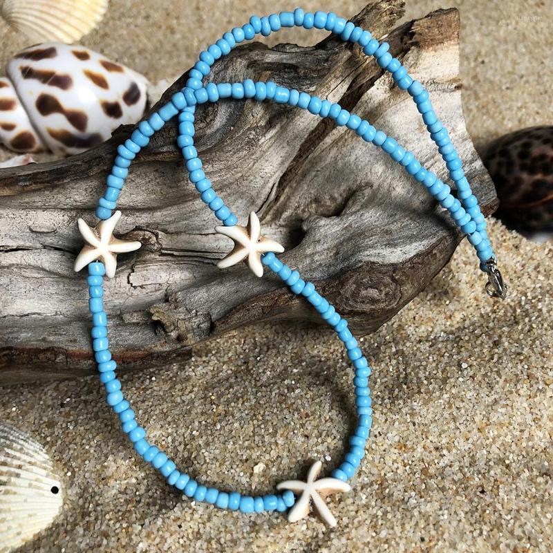 Choker Blue Seed Bead Necklace Bohemian Natural Stone Starfish Charm Women Beach Travel Fashion Jewelry
Choker Blue Seed Bead Necklace Bohemian Natural Stone Starfish Charm Women Beach Travel Fashion Jewelry