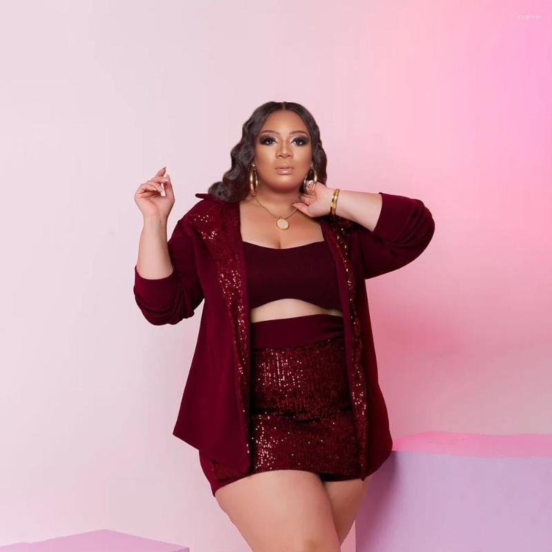 Women's Tracksuits 2022 Product Women's Long Sleeve Lapel Fashion Sexy Sequin Gilded Nightclub Two Piece Set Wholesale -5XL Clothing, Black
Women's Tracksuits 2022 Product Women's Long Sleeve Lapel Fashion Sexy Sequin Gilded Nightclub Two Piece Set Wholesale -5XL Clothing, Black