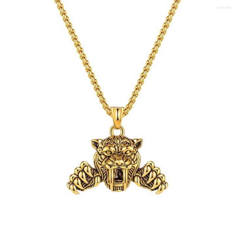 Chains Stainless Steel Vintage Animal Tiger Pendant Necklace Fashion Men Punk Rock Jewelry Gift For Him With Chain
Chains Stainless Steel Vintage Animal Tiger Pendant Necklace Fashion Men Punk Rock Jewelry Gift For Him With Chain