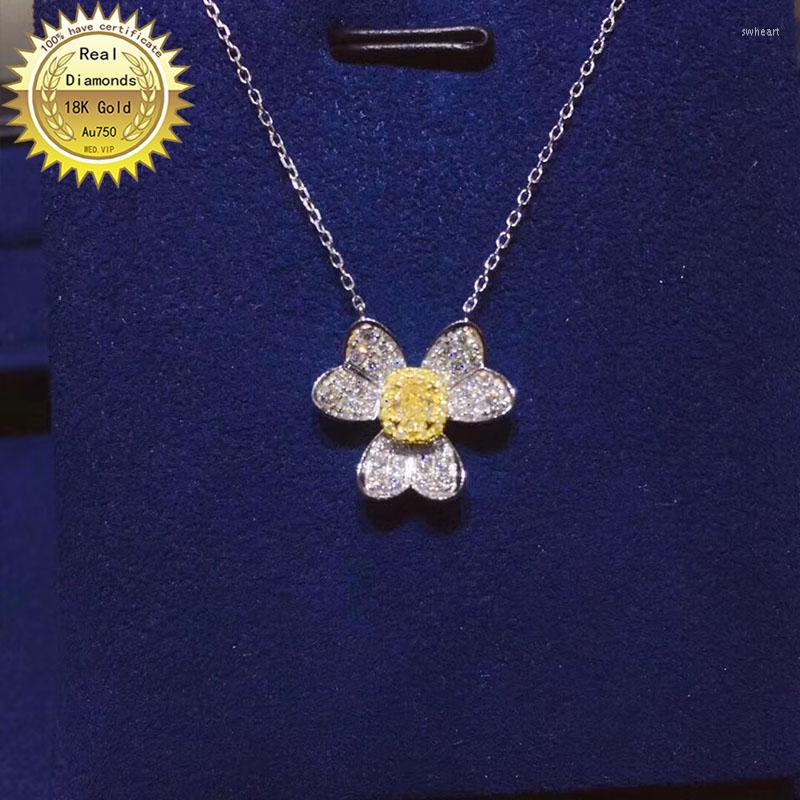Chains 18K Gold Necklace Natural 0.15ct Yellow Diamond And 0.28ct White Diamonds 001
Chains 18K Gold Necklace Natural 0.15ct Yellow Diamond And 0.28ct White Diamonds 001