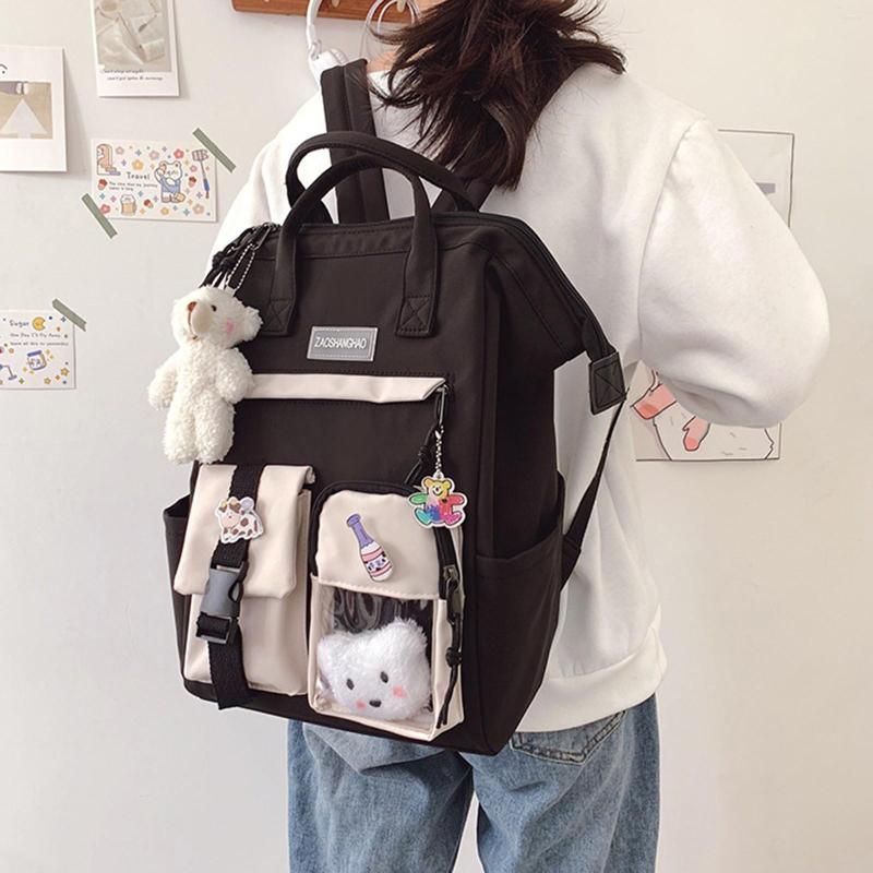 Backpack Large Women School Bags For Teenage Girls Usb Fashion Patchwork Nylon Multifunction Bagpack Youth Backbag Big Black
Backpack Large Women School Bags For Teenage Girls Usb Fashion Patchwork Nylon Multifunction Bagpack Youth Backbag Big Black