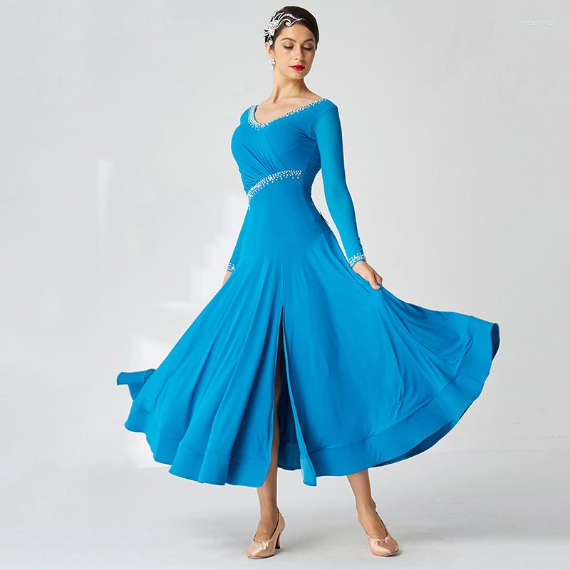 Stage Wear Women Modern Dance Costumes High-end Waltz Dress Big Swing Ballroom Performance Clothing, Sky blue
Stage Wear Women Modern Dance Costumes High-end Waltz Dress Big Swing Ballroom Performance Clothing, Sky blue