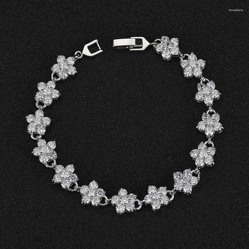 Link Bracelets Elegant Round Zirconia Inlay Bracelet For Women Gold Plated White And Purple Flower Luxury Women's Hand Jewelry
Link Bracelets Elegant Round Zirconia Inlay Bracelet For Women Gold Plated White And Purple Flower Luxury Women's Hand Jewelry