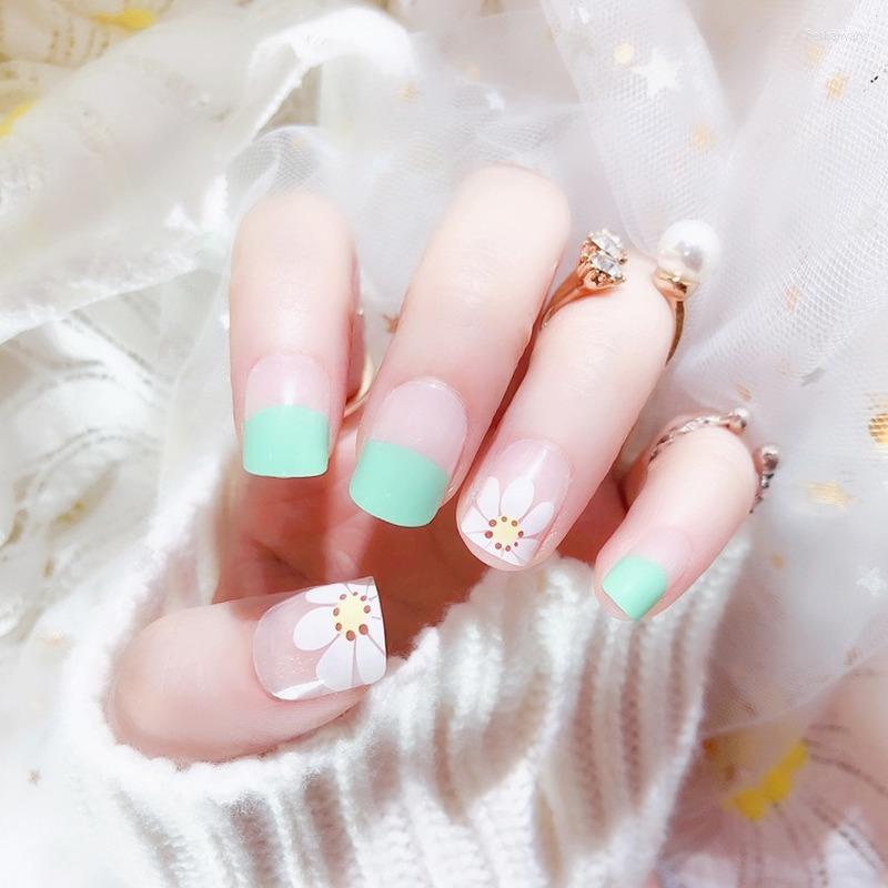 False Nails Fashion Fake Short Paragraph Small Fresh Flowers Nail Stickers Art Supplies Accessories 24pcs Boxed, Green
False Nails Fashion Fake Short Paragraph Small Fresh Flowers Nail Stickers Art Supplies Accessories 24pcs Boxed, Green