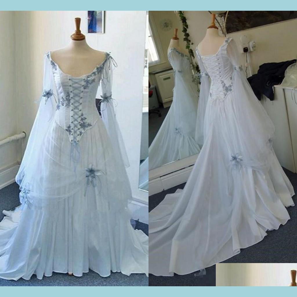 A-Line Wedding Dresses Vintage Celtic Gothic Corset Wedding Dresses With Long Sleeve Plus Size Sky Blue Medieval Halloween Ocn Brida Dhocb, Pink
A-Line Wedding Dresses Vintage Celtic Gothic Corset Wedding Dresses With Long Sleeve Plus Size Sky Blue Medieval Halloween Ocn Brida Dhocb, Pink