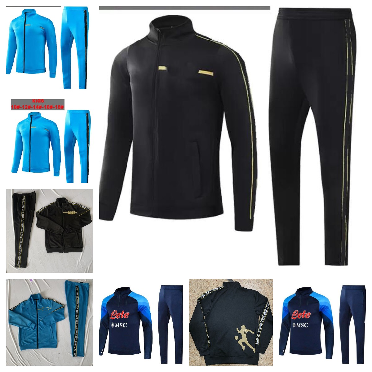 22/23 Napoli soccer tracksuit Football kids Kit SSC Naples AE7 D10S 22 23 Hommes Training Shirt Wear Formation tuta Chandal Squitude Jogging, Black
22/23 Napoli soccer tracksuit Football kids Kit SSC Naples AE7 D10S 22 23 Hommes Training Shirt Wear Formation tuta Chandal Squitude Jogging, Black