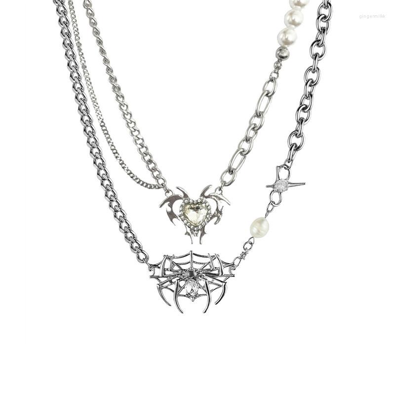 Choker Street Shooting Hip-hop Spider Love Stitching Pearl Necklace Men Women Neutral Double Layered Nightclub Trend Jewelry
Choker Street Shooting Hip-hop Spider Love Stitching Pearl Necklace Men Women Neutral Double Layered Nightclub Trend Jewelry
