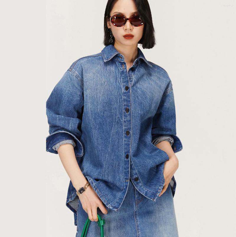 Women' Jackets Early Autumn Products Simple And Fashionable Washed Denim Shirt Temperament Loose Profile Casual Slimming Top Women, Blue
Women' Jackets Early Autumn Products Simple And Fashionable Washed Denim Shirt Temperament Loose Profile Casual Slimming Top Women, Blue